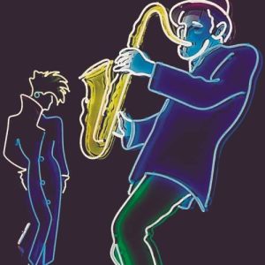 Müzisyen Adam Kadın Saksafon